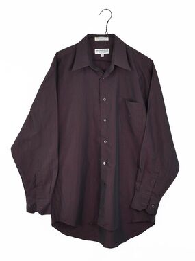 Vintage Givenchy Dark Purple Iridescent Taffeta Sheen Long Sleeve Top Shirt